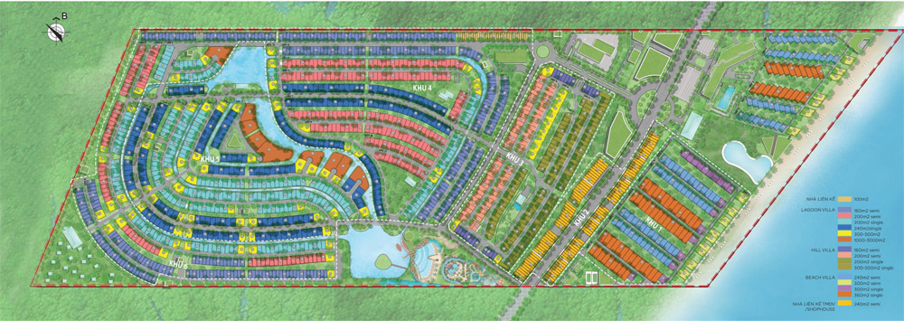 mặt bằng chi tiết Dự án Novaworld Hồ Tràm