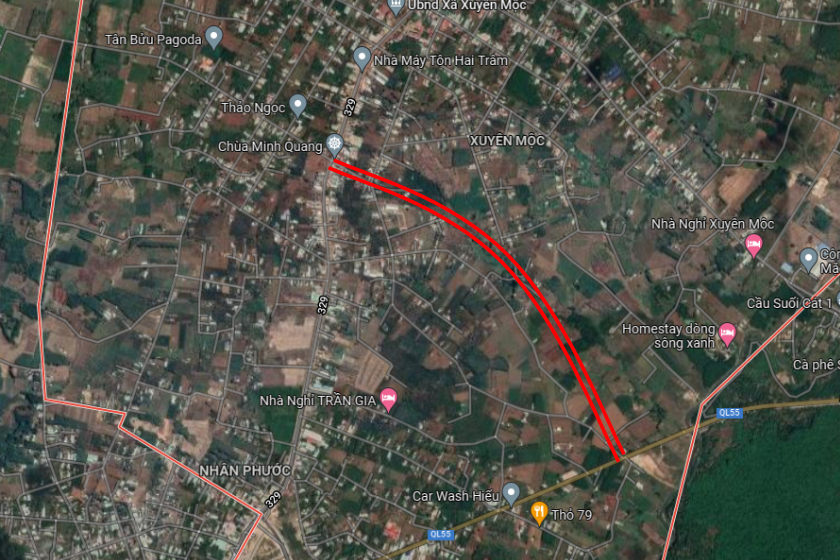 Những tuyến đường sẽ mở ở xã Xuyên Mộc, huyện Xuyên Mộc theo bản đồ quy hoạch