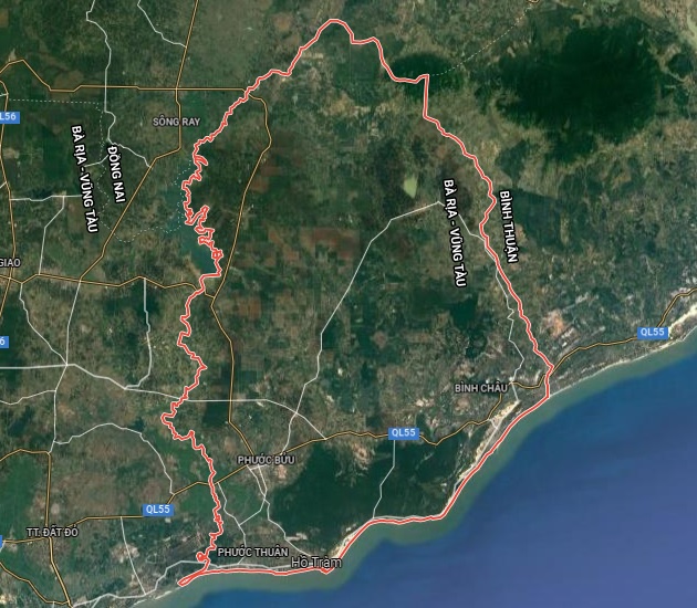 Bản đồ quy hoạch huyện Xuyên Mộc, tỉnh Bà Rịa