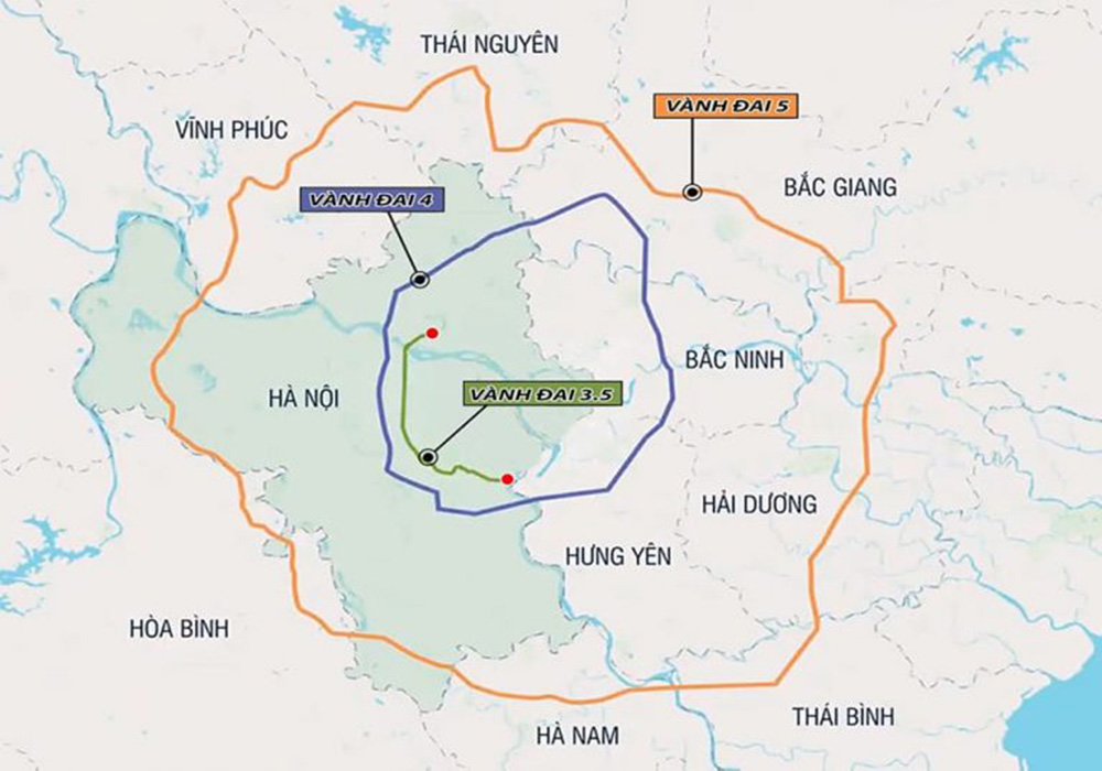 Đường cao tốc qua địa phận Hà Nội